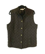 Breckenridge Quilted Vest Womens XL Brown Pockets - $27.74