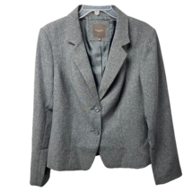 The Limited Collection Womens Blazer Jacket Dark Gray 2-Button Notched Collar L - £22.38 GBP