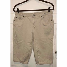 Cato khaki tan capri pants embroidered studded back pockets size 6 (30x1... - £11.82 GBP