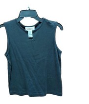 Talbots Womans Tank Top Solid Black Small Round Neck Pullover Rayon &amp; Co... - $6.93