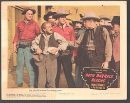 Both Barrels Blazing 11&quot;x14&quot; Lobby Card Charles Starrett Durango Kid - £32.62 GBP