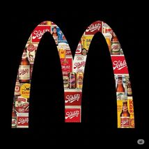 Schlitz Light Beer Advertising Metal  Sign 8x12in Vintage Mcdonalds Man ... - $24.74