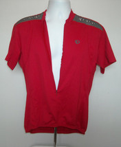 Mens Pearl Izumi Bicycle Bike Jersey Large red 3/4 zip 3 pockets - $44.50