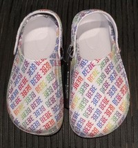Bebe Girls Sandals  Slingback Clogs White Multi Rubber Water Shoes Sz 13... - $16.99