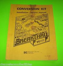 Data East Breakthru Original Video Arcade Game Service Kit Manual Vintage - $8.09