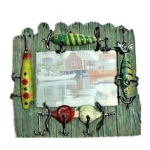 Rivers Edge 3-D Antique Fishing Lure Photo Frame 2 x 3-in Wall Lodge Cabin NEW - £11.69 GBP