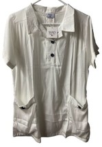 Mad Style Short Sleeved Top White Long Size Small  Medium New with Tags - £14.16 GBP