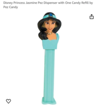 Pez Dispenser Disney Princess Alladin Jasmine &quot;A&quot; Light Blue Stem - $7.80