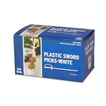 Royal Paper 1000/Box White Plastic Sword 3.25&#39;&#39; Food Picks - £12.60 GBP