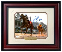 Mike Smith Autographed Justify Horse Racing 8x10 Photo Framed JSA COA Signed - £257.56 GBP