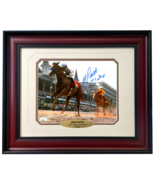 Mike Smith Autographed Justify Horse Racing 8x10 Photo Framed JSA COA Si... - £252.25 GBP
