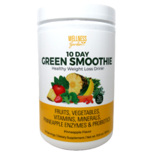 Wellness Garden 10 Day Green Smoothie Powder Drink Mix 10.6 oz Pineapple Flavor - £23.88 GBP
