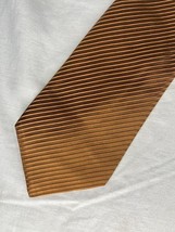 Nordstrom Tie Orange Stripes 100% Silk USA Made - $186.21 MXN