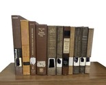 11 Shades of Brown Old Vintage Antique Hardcover books Staging or Decora... - $44.54