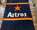 Vintage Biederlack Houston Astros Heavyweight Fleece Throw Blanket 53x74... - $108.29