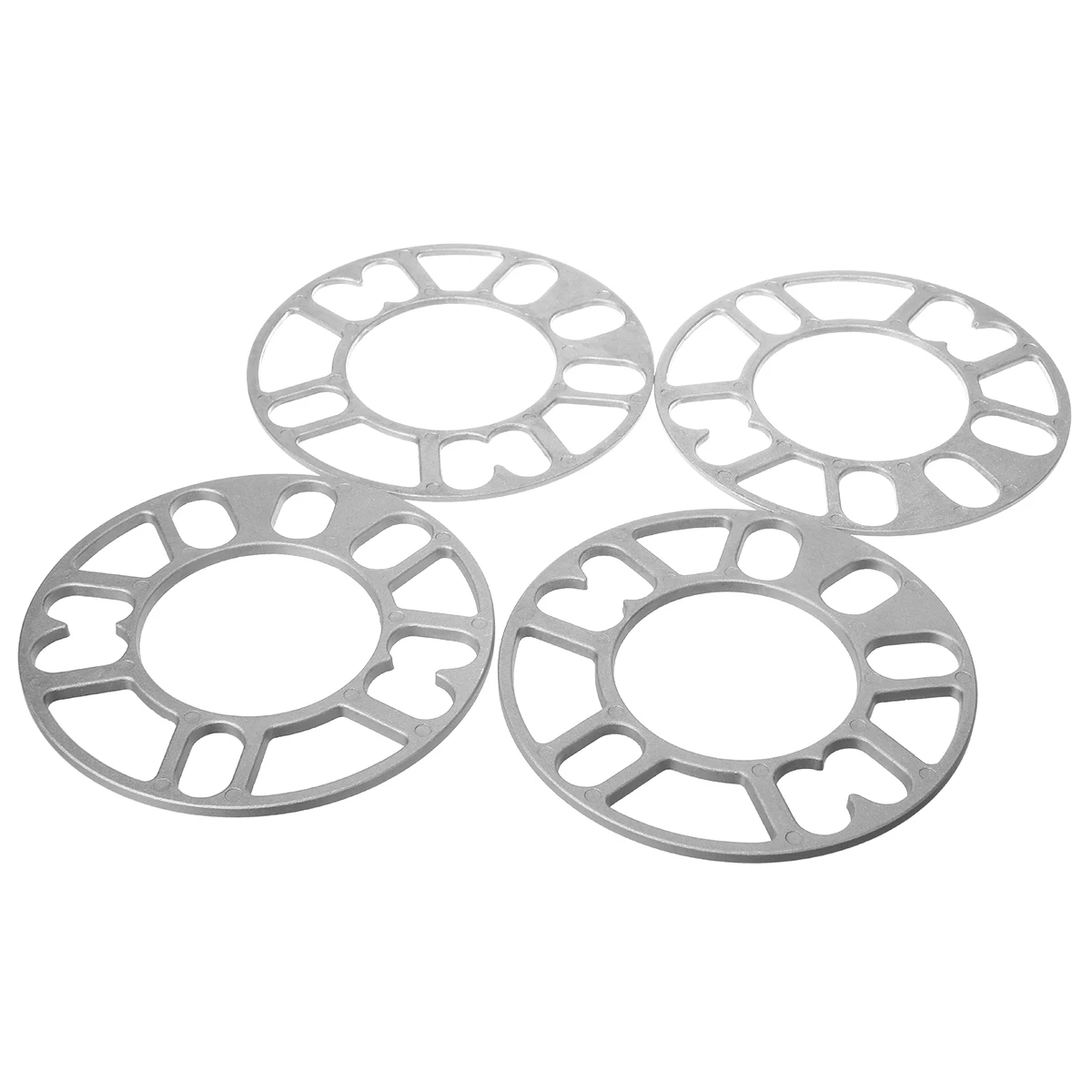 4pcs Alloy Wheel Spacers Adaptor Shims Plate 4/5 Stud Silver 4x100 4x108 4x114 - £18.67 GBP