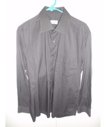 Brioni Men&#39;s Size  Large Gray  Long  Button Front Shirt  40-41 - $79.88 CAD