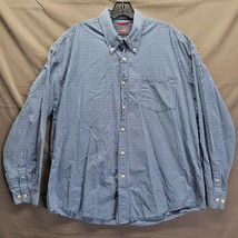 Wrangler Men&#39;s Premium Quality Fine Plaid Shirt Blue Long Sleeve Size XL - £12.50 GBP