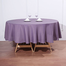 6 Pcs Amethyst 90&quot;&quot; Round Polyester Tablecloths Trade Show Booth Decorations Sal - £82.81 GBP
