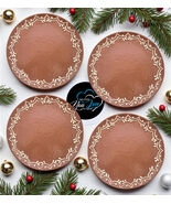 Pottery Barn S/4 Gingerbread Dinner Plates 10.75&quot; NEW Stoneware Christmas  - $3,311.55 MXN
