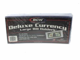 50 Deluxe Currency Holder for Large Bill by BCW - £22.64 GBP