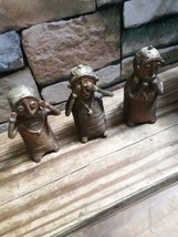 Hand Made Bronze/Copper/brass See No Evil Speak No Evil Hear No Evil Mon... - £66.29 GBP