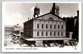 Boston Massachusetts Faneuil Hall Cradle of Liberty RPPC Postcard C26 - £4.73 GBP