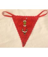 New Womens Red GRINCH Who Stole Christmas Gstring Thong Lingerie Panty U... - €17,49 EUR