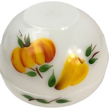 VINTAGE Fire King Gay Fad Milk Glass Mixing Bowl 8.5 Peaches Pears Grapes - £25.32 GBP