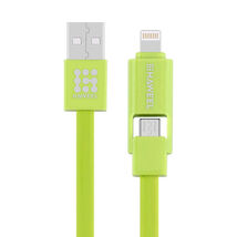 HAWEEL 1m 2 em 1 Micro USB e 8 pinos para cabo de carregamento de sincro... - $5.44