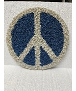 Rare vintage early 1970&#39;s Peace sign melted plastic popcorn art 13.5”Round - $94.76 CAD