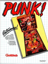 Punk Pinball FLYER Original Rock Music Theme Artwork Sheet New Wave Retr... - £23.53 GBP