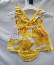 Baby Girls' Newborn Yellow Floral Sunsuit - Just One You Made by Carter's image 3