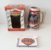 Vintage 2001 Budweiser Holiday Ceramic  Stein New - £18.67 GBP