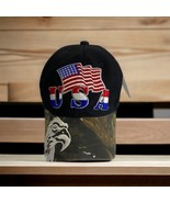 USA American Eagle Flag Camo Embroidered Ball Cap Hat Patriotic Eagle Bl... - £16.92 GBP