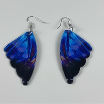New! Butterfly Wings Vintage Boho Colorful PU Leather Drop Earrings B6 - £15.34 GBP
