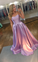 Satin Real Made Sexy Custom Made Charming Prom Dress - £134.77 GBP