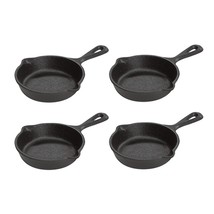 Lodge Pre-Seasoned 3.5-Inch Cast Iron Skillet Set for Side Dishes or Des... - £47.95 GBP