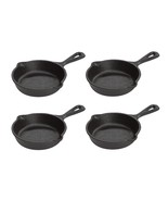 Lodge Pre-Seasoned 3.5-Inch Cast Iron Skillet Set for Side Dishes or Des... - £47.89 GBP