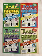 Lot (4) Dell Puzzle Easy Fast &#39;N&#39; Fun Crossword Jumbo Puzzles Books 2021 - $22.95