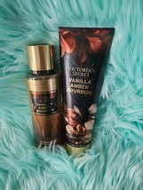 Victoria’s Secret Vanilla Amber Bourbon Fragrance Mist &amp; Body Lotion 2pc... - £32.86 GBP