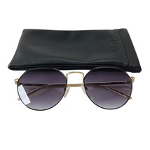 Quay Australia Rooftop Round Sunglasses Black Gold Smoke - $79.20
