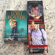 Lori Foster 3 Book Bundle: No Limits, Under Pressure, Don&#39;t Tempt Me - £3.34 GBP