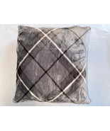 Charter Club Plaid Plush Pillow 18&quot; Square NWOT - $289.04 MXN