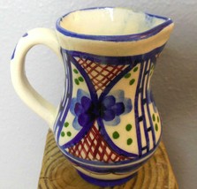 Small Pitcher Creamer Hand Painted 4&quot; No ID - £11.67 GBP