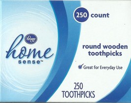 250 Kroger Round Wood Toothpicks Birch No Additives 2.5&quot; Wooden Bar Home Sense - £13.10 GBP