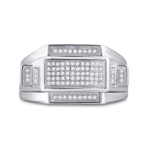 1/4CT-DIA MICRO-PAVE Mens Ring - £125.23 GBP