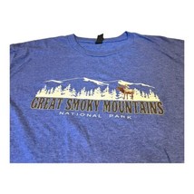 Great Smoky Mountains Tshirt National Park XL Anvil Souvenir Blue Tee Mo... - $21.49