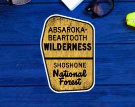Absaroka Beartooth Wilderness Shoshone National Forest 3.75&quot; x 2.5&quot; Sticker - £4.28 GBP