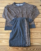 Splendid Women’s Cheetah Print Sweat Suit Size L Tan Grey S11 - £15.76 GBP